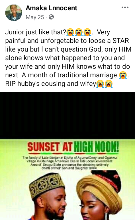 Breaking news: Nigerian couple die in motor accident one month after wedding, Breaking news: Nigerian couple die in motor accident one month after wedding, INFINITY LOADED