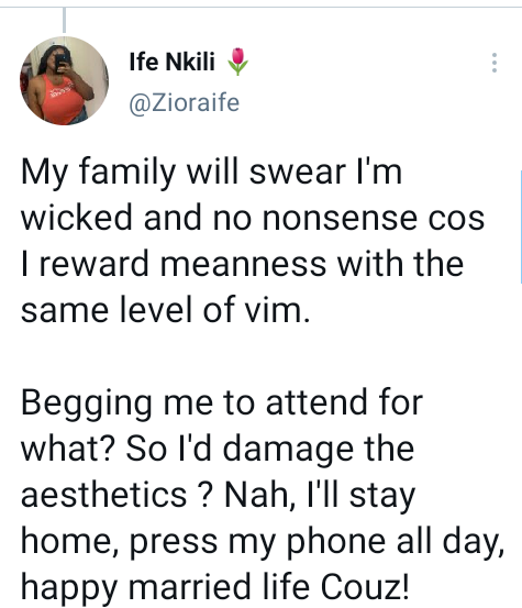 My closest cousin said I won't be her maid of honour because I am too fat - Nigerian lady laments, My closest cousin said I won&#8217;t be her maid of honour because I am too fat &#8211; Nigerian lady laments, INFINITY LOADED