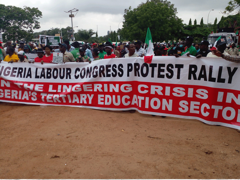 ASUU STRIKE: Labour Protest Grounds Activities in Abuja, ASUU STRIKE: Labour Protest Grounds Activities in Abuja, INFINITY LOADED